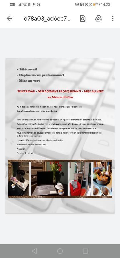 Maison D'Hote Les Notes Endormies Suite Le Refuge Walcourt Екстериор снимка